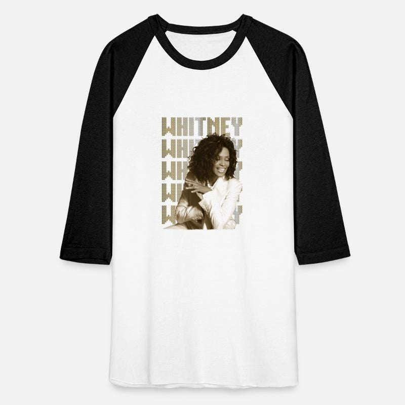 Whitney Houston Photo And Name Tag Unisex Baseball T-Shirt