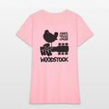 Woodstock Logo Black 3 Days Of Peace & Music Womens T-Shirt