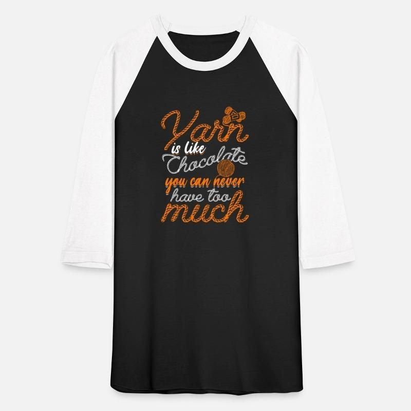 Yarn Knitting Crocheting Knitter Crocheter Gift Unisex Baseball T-Shirt