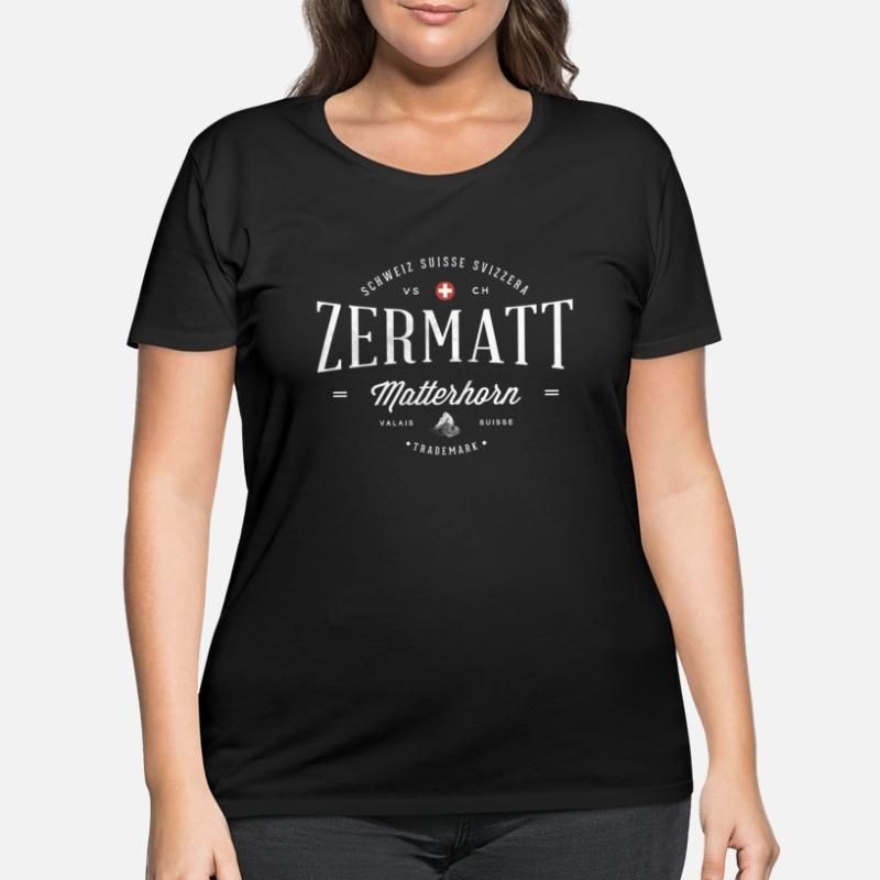 Zermatt Matterhorn Switzerland 1291 Womens Plus Size T-Shirt