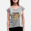 Zombie Apocalypse Team Leader 02 Womens Rolled Sleeve T-Shirt